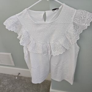 NWT Eyelot Smock Top